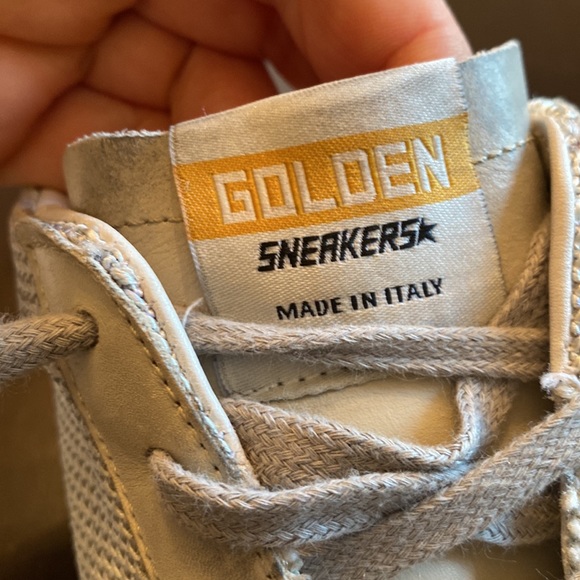 Golden Goose Men’s super star sneakers in leather with mesh insert - Picture 8 of 11